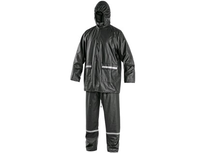 Oblek CXS PU, nepromokavý, antracitový, vel. 3XL